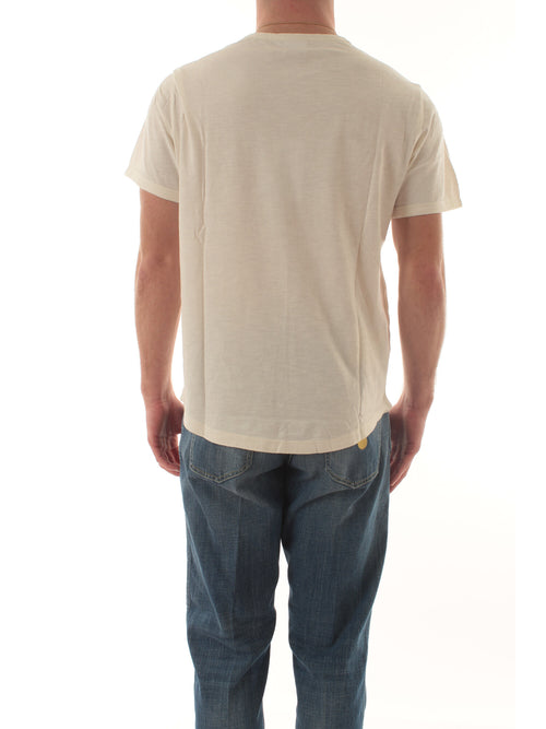 Sun 68 T-shirt jersey slub da uomo bianco