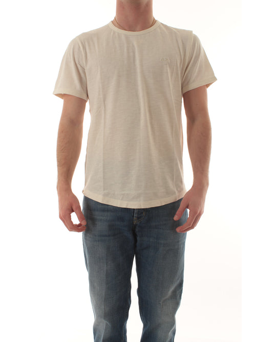 Sun 68 T-shirt jersey slub da uomo bianco