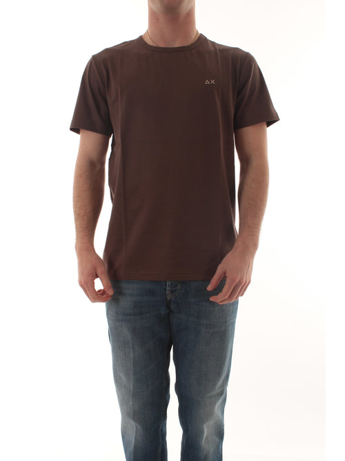 Sun 68 T-SHIRT JERSEY MERCERIZED da uomo marrone