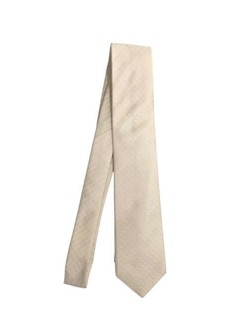 Rosi Collection cravatta da uomo in seta jacquard fondo bianco