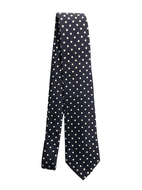 Rosi Collection cravatta da uomo in seta jacquard fondo blu