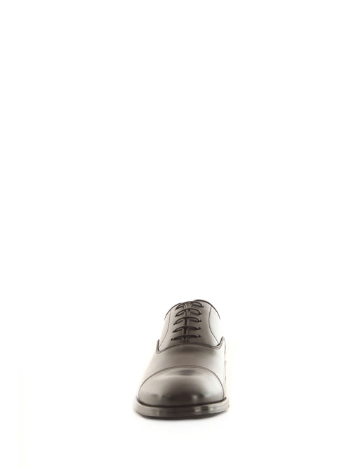 Doucal's scarpa stringata oxford cap toe in pelle da uomo nero