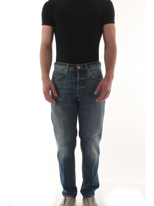 Don the fuller jeans scott cropped carrot slim da uomo blu.