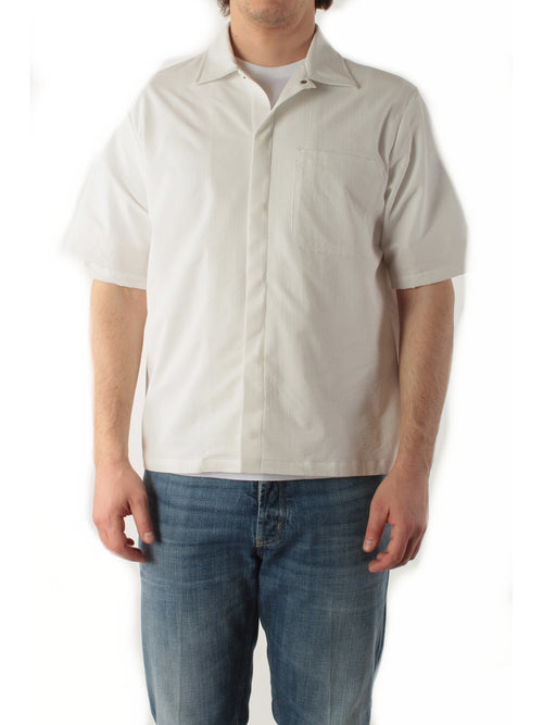 Herno camicia in seer-crease da uomo bianco
