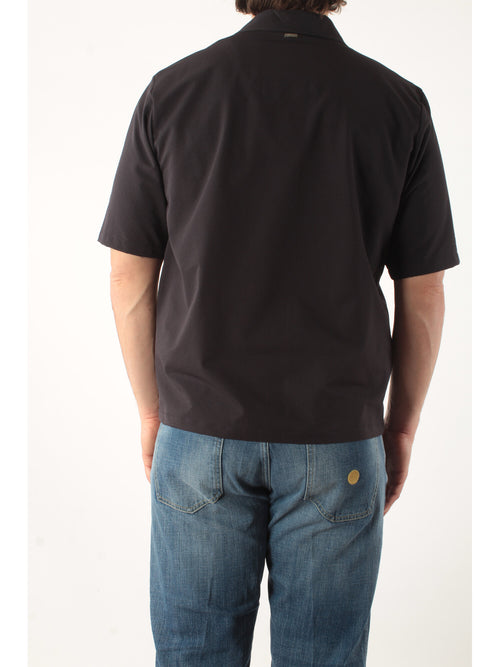 Herno camicia in seer-crease da uomo blu