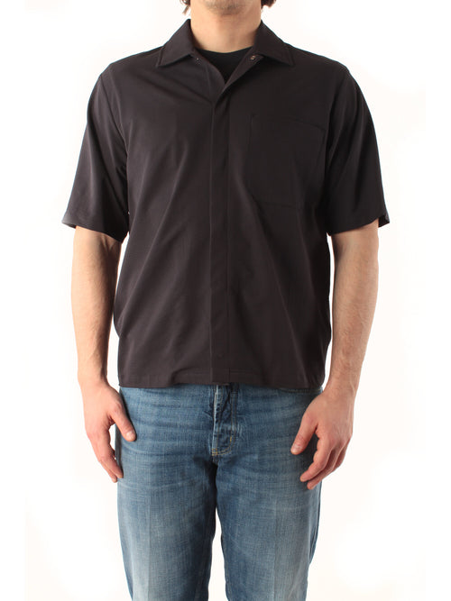 Herno camicia in seer-crease da uomo blu