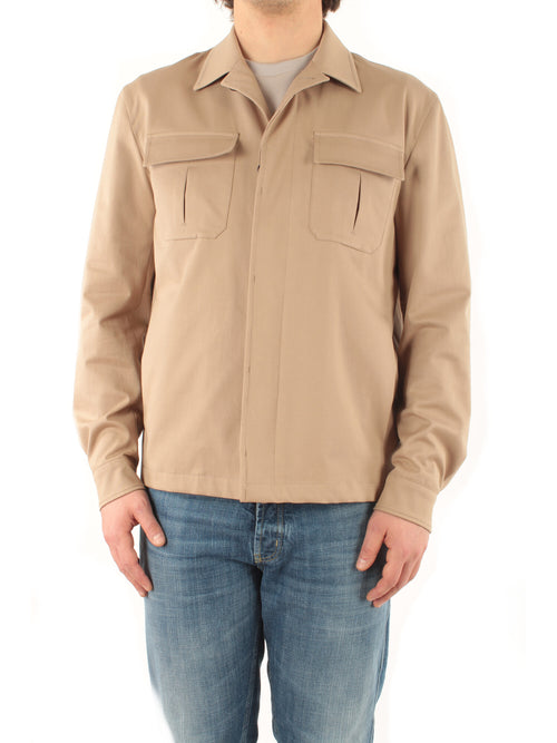 Herno giacca in cotton garbardine stretch da uomo sabbia