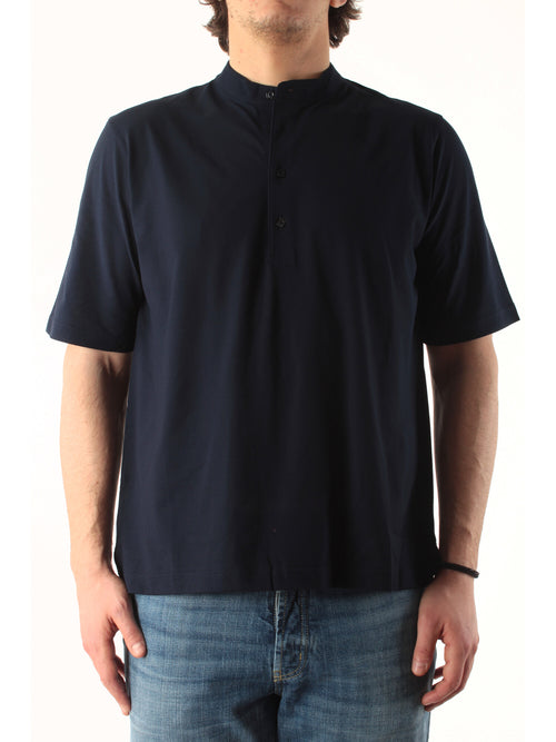 Herno polo in jersey crepe da uomo blu