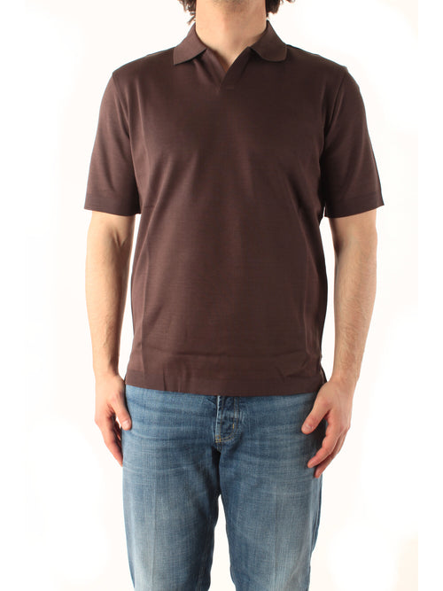 Herno polo in cotone regular fit da uomo moro