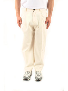 Herno pantalone in fresh crinkled woven da uomo avorio