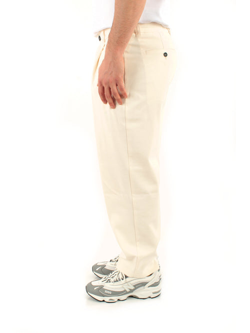 Herno pantalone in fresh crinkled woven da uomo avorio