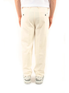 Herno pantalone in fresh crinkled woven da uomo avorio