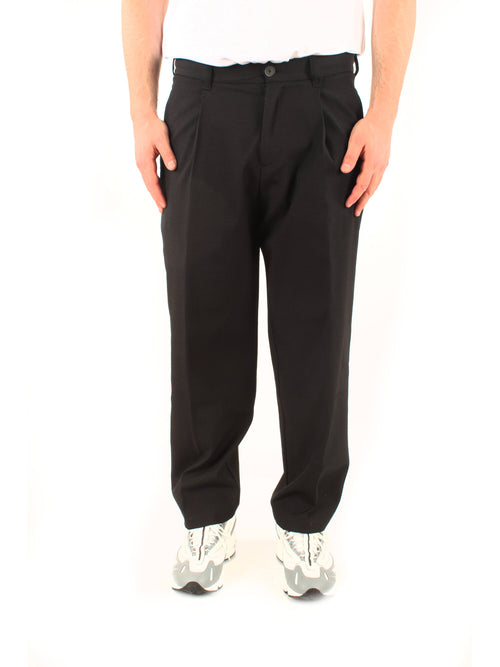 Herno pantalone in fresh crinkled woven da uomo nero