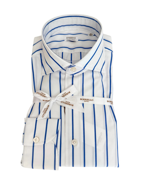Borriello camicia a righe da uomo blu