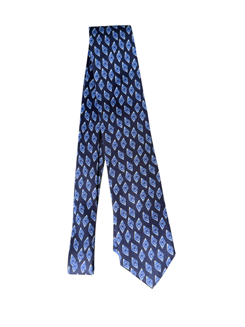 Fefè cravatta da uomo 3 pieghe blu