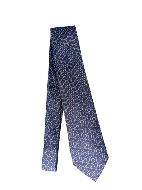 Fefè cravatta da uomo 3 pieghe blu