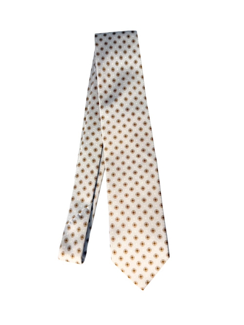 Fefè cravatta da uomo 3 pieghe beige