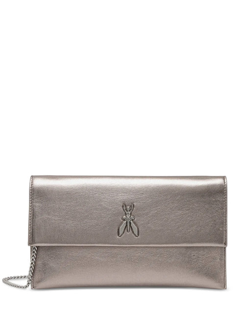 Patrizia Pepe Pochette Fly in pelle con catena da donna mercury