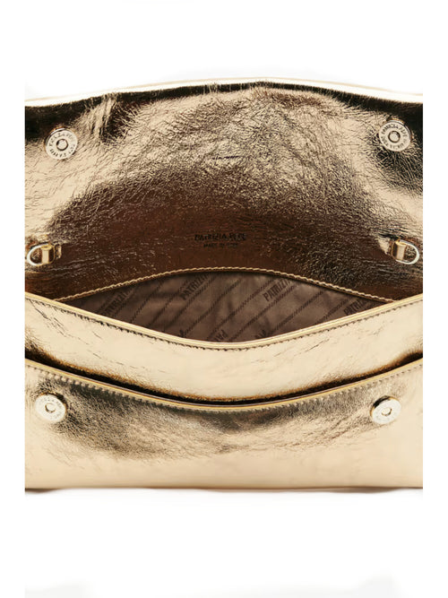 Patrizia Pepe Pochette Fly in pelle con catena da donna solar gold