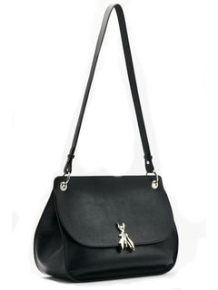 Patrizia Borsa a spalla Soft Essential Fly media in pelle da donna nero