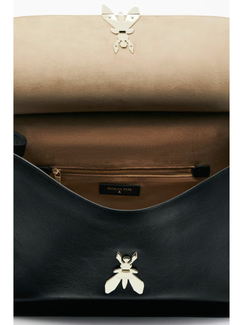 Patrizia Borsa a spalla Soft Essential Fly media in pelle da donna nero