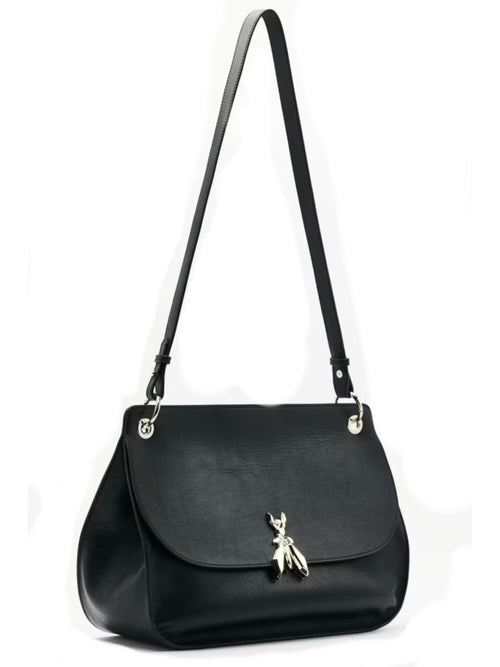 Patrizia Borsa a spalla Soft Essential Fly media in pelle da donna nero