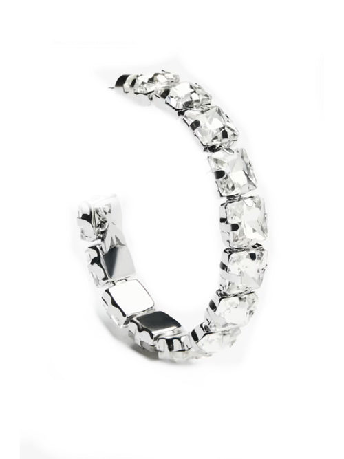 Patrizia pepe orecchini a cerchio diamond da donna crystal strass