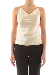 Patrizia pepe top in seta da donna summer cream
