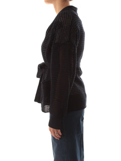 Twinset cardigan in maglia traforata da donna blue night