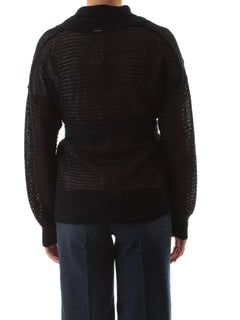 Twinset cardigan in maglia traforata da donna blue night