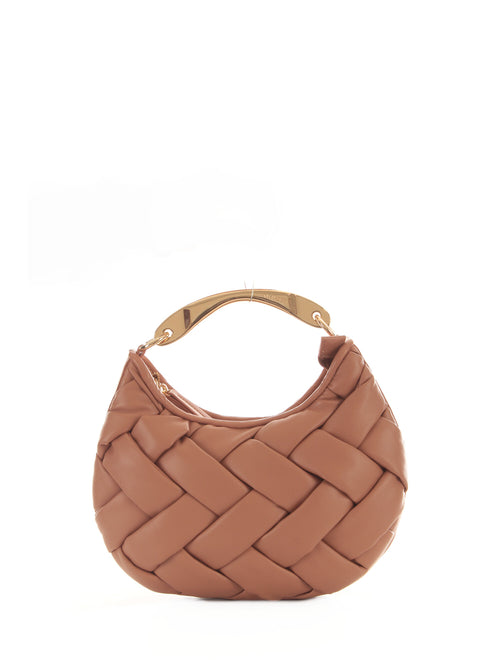 Twinset borsa hobo in similpelle intrecciata da donna