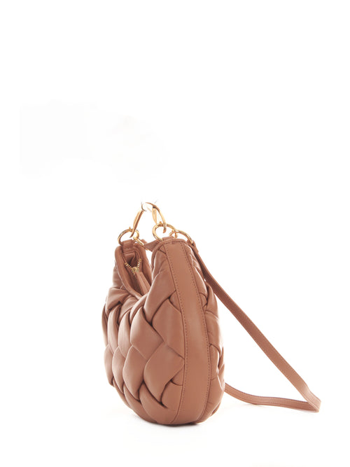 Twinset borsa hobo in similpelle intrecciata da donna