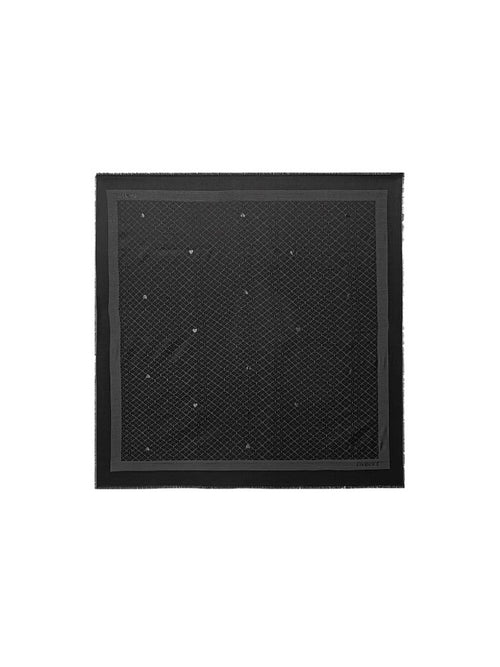 Twinset kefiah con logo jacquard da donna nero