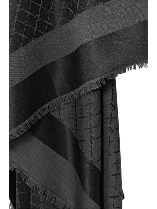 Twinset kefiah con logo jacquard da donna nero