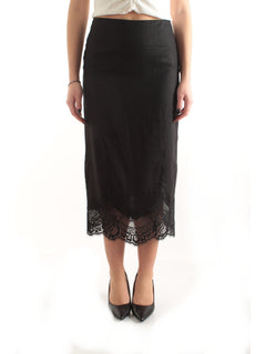 Twinset gonna midi da donna nero