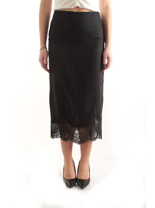 Twinset gonna midi da donna nero