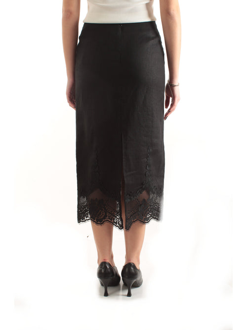 Twinset gonna midi da donna nero