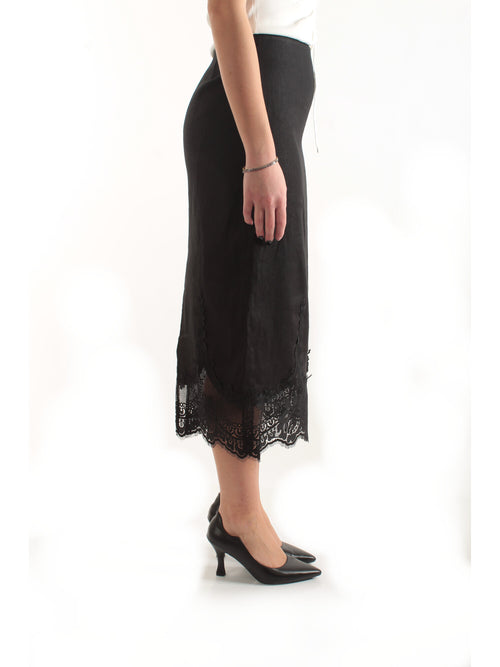 Twinset gonna midi da donna nero