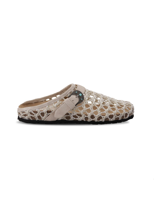 TAJI Sabot intrecciato da donna bianco