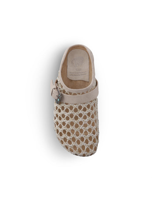 TAJI Sabot intrecciato da donna bianco