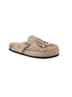 TAJI Sabot in suede arena da donna marrone