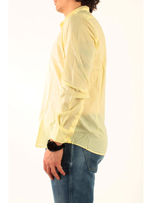 MC2 Saint barth camicia chemise in cotone uomo giallo