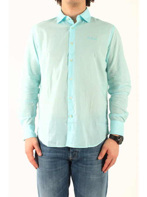 MC2 Saint barth camicia chemise in cotone uomo verde acqua