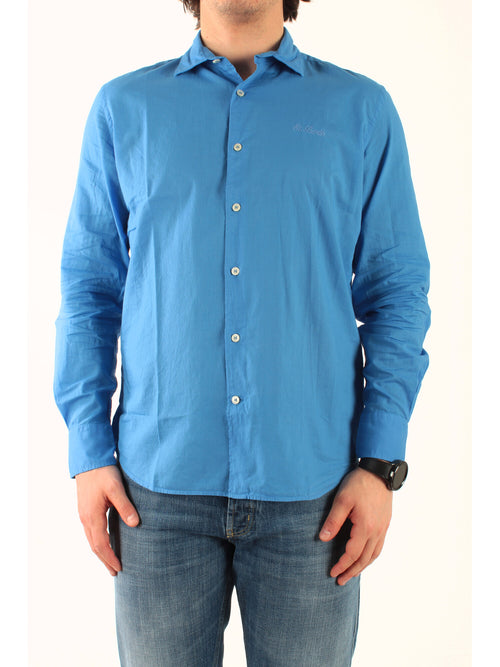 MC2 Saint barth camicia chemise in cotone uomo azzurro
