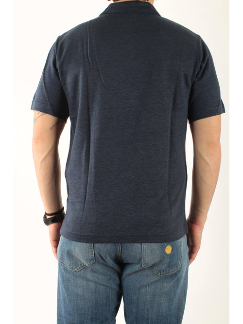 MC2 Saint barth polo in lino da uomo blu