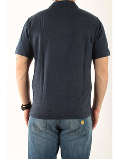 MC2 Saint barth polo in lino da uomo blu