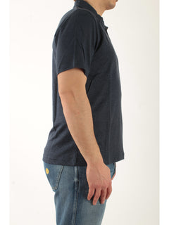 MC2 Saint barth polo in lino da uomo blu