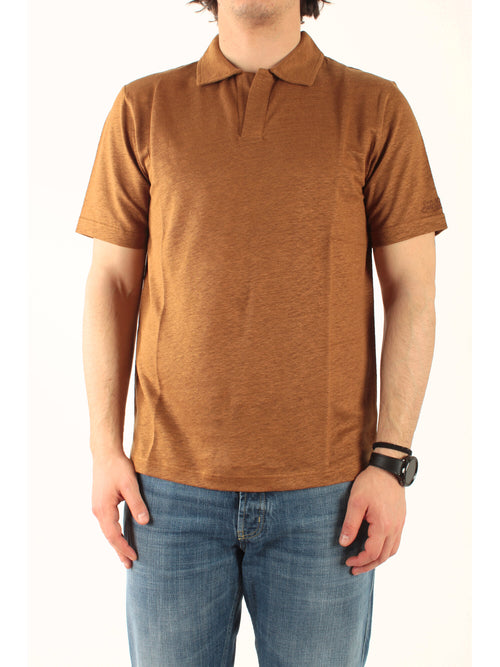 MC2 Saint barth polo in lino da uomo marrone