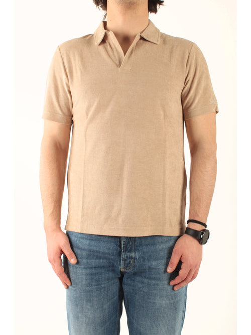 MC2 Saint barth polo in lino da uomo sabbia