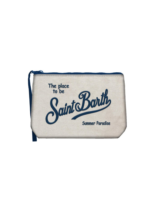 MC2 Saint barth pochette ALINE canvas da uomo beige